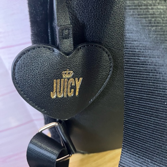 Juicy Couture NWT Faux Fur Black BackPack - Picture 2 of 11